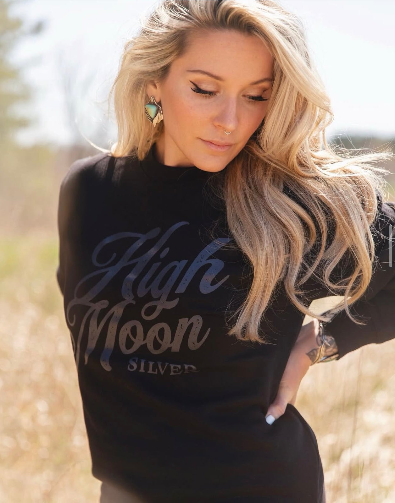 HMS Crewneck Sweatshirt / Charcoal + Black