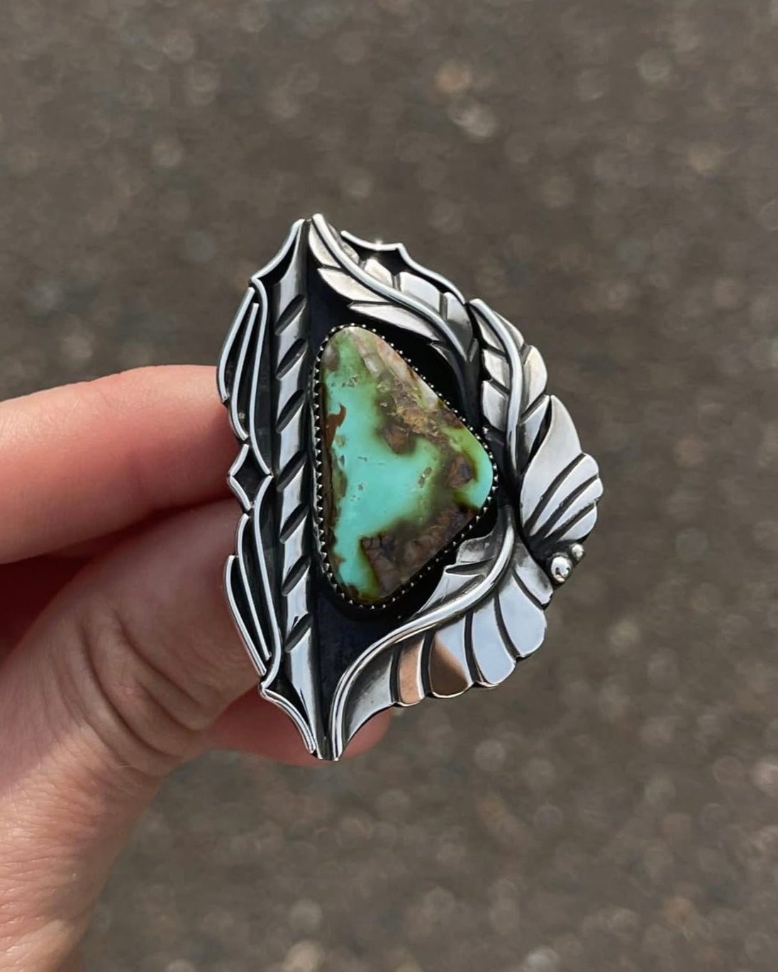 Pilot Mountain Turquoise Botanical Ring